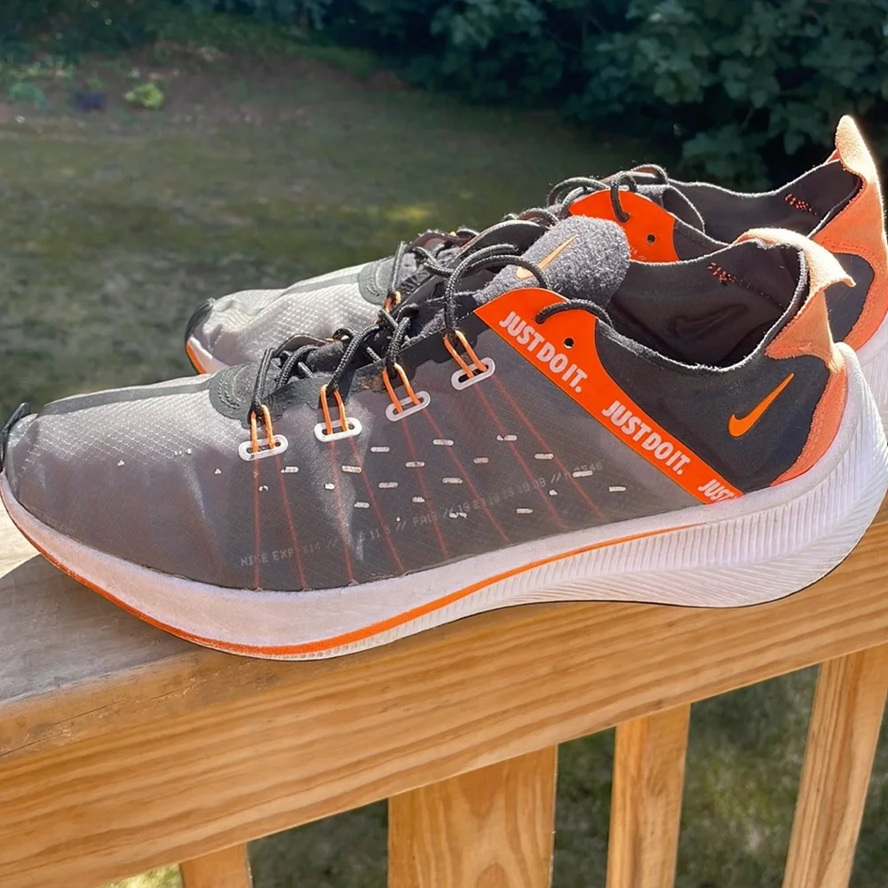 Mens Nike Sneakers- EXP- X14 SE Black/Orange/ White  Size 13 - Picture 7 of 14